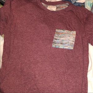 On the byas UO Pacsun patterned pocket tee sz M